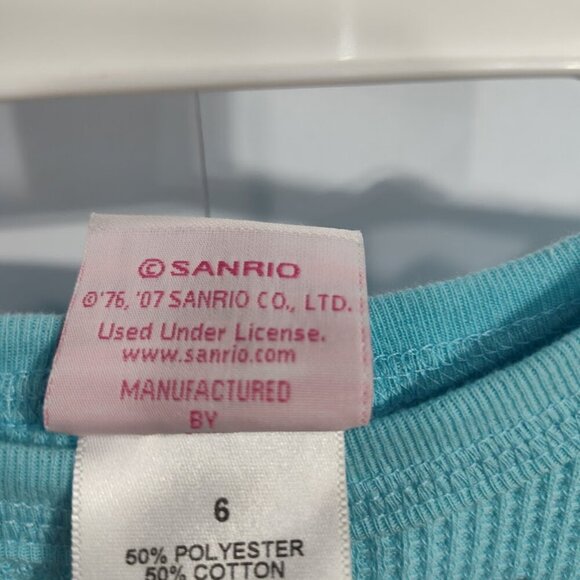 Sanrio 2005 Hello Kitty Rhinestone Cat Long Sleeve Tee Shirt Girls 6 NWT - Picture 4 of 12